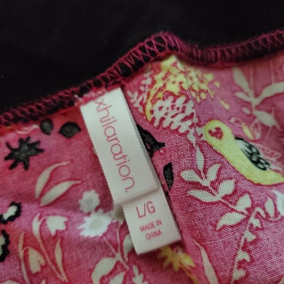 Xhilaration Pink Floral Cropped Tank Top (L) - Picture 5 of 5